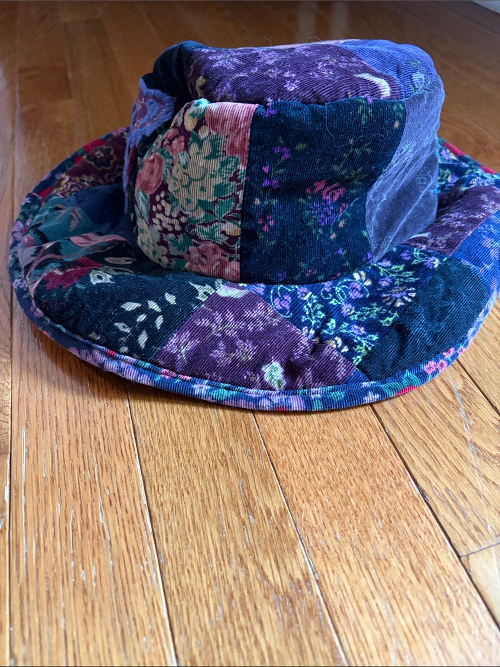 Gypsy Rose Grateful Dead Patchwork Velvet Bucket Hat - Picture 3 of 7